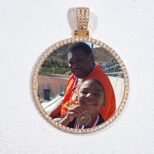 MEDIUM 3D CIRCLE CUSTOM PICTURE PENDANT