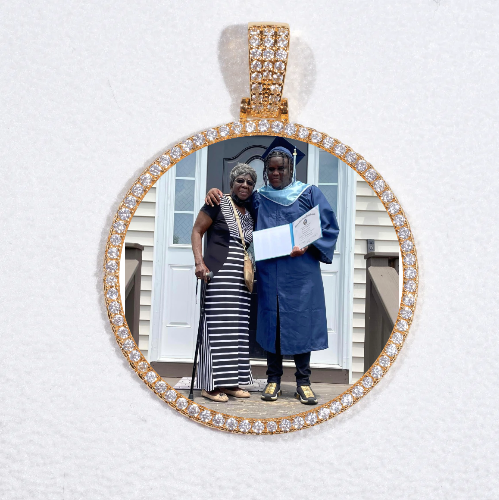 MEDIUM 3D CIRCLE CUSTOM PICTURE PENDANT