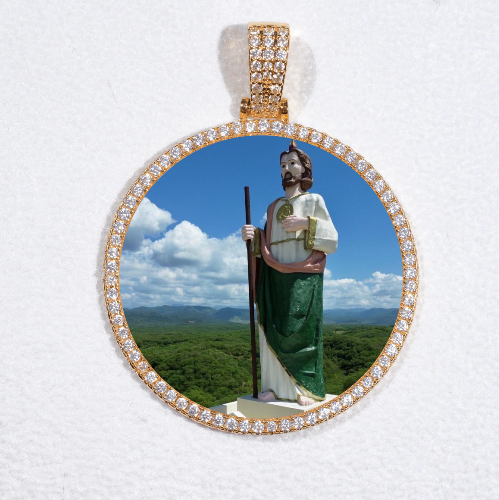 MEDIUM 3D CIRCLE CUSTOM PICTURE PENDANT
