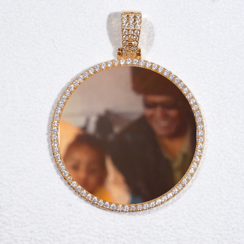 MEDIUM 3D CIRCLE CUSTOM PICTURE PENDANT