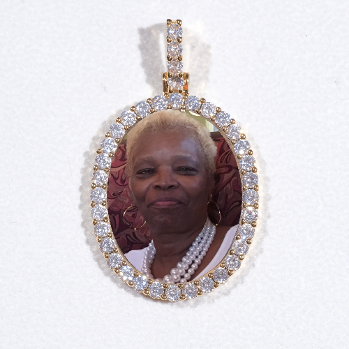 3D Oval Custom Picture Pendant