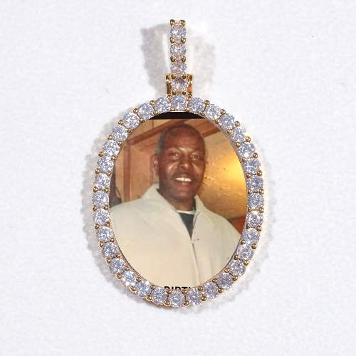3D Oval Custom Picture Pendant
