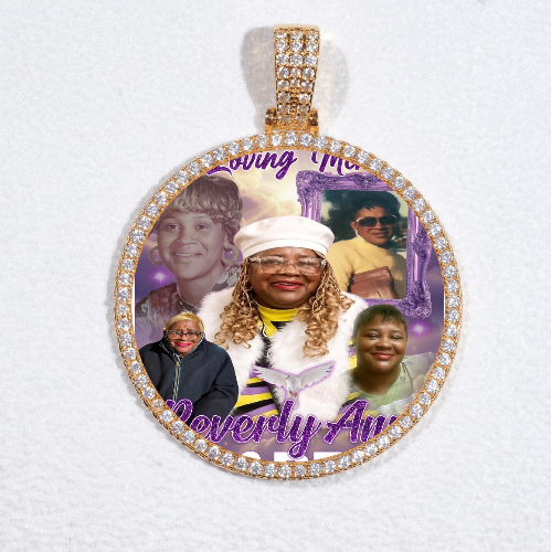 MEDIUM 3D CIRCLE CUSTOM PICTURE PENDANT