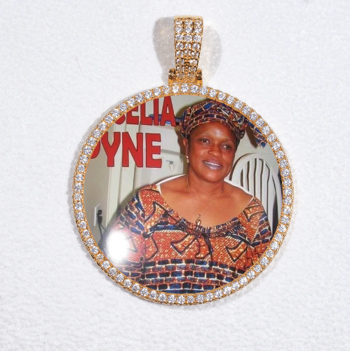 MEDIUM 3D CIRCLE CUSTOM PICTURE PENDANT