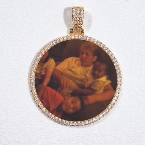 MEDIUM 3D CIRCLE CUSTOM PICTURE PENDANT