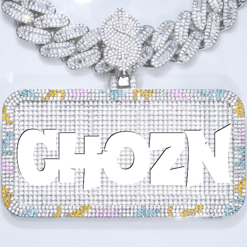 CUSTOM LETTER NECKLACE 3D COLORFUL SQUARE