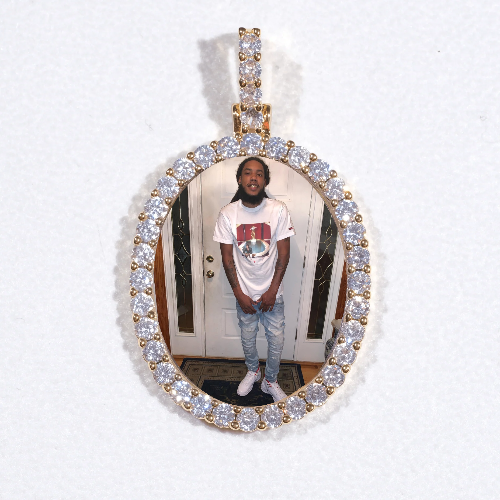 3D Oval Custom Picture Pendant