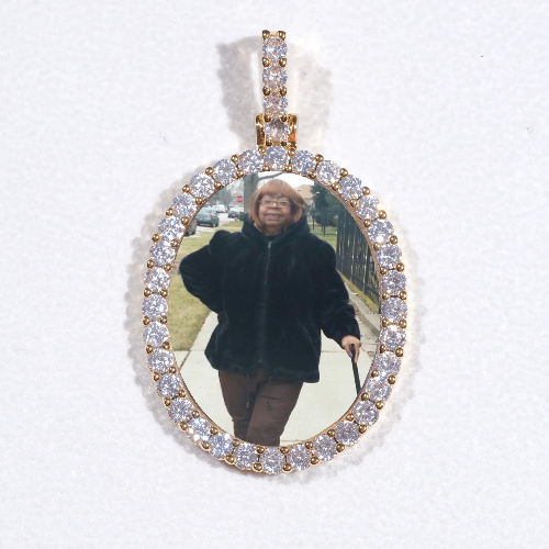 3D Oval Custom Picture Pendant