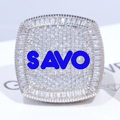 CUSTOM LETTER 3D ICED RING