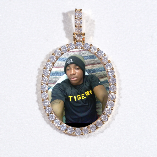 3D Oval Custom Picture Pendant