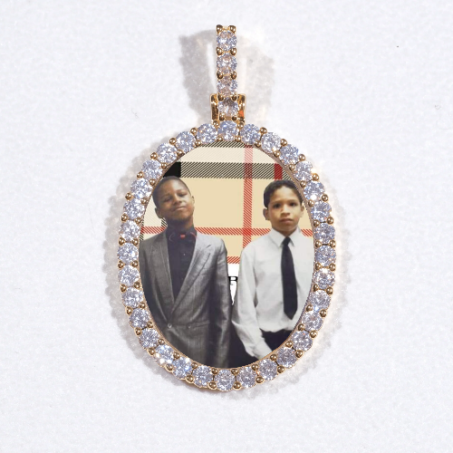 3D Oval Custom Picture Pendant