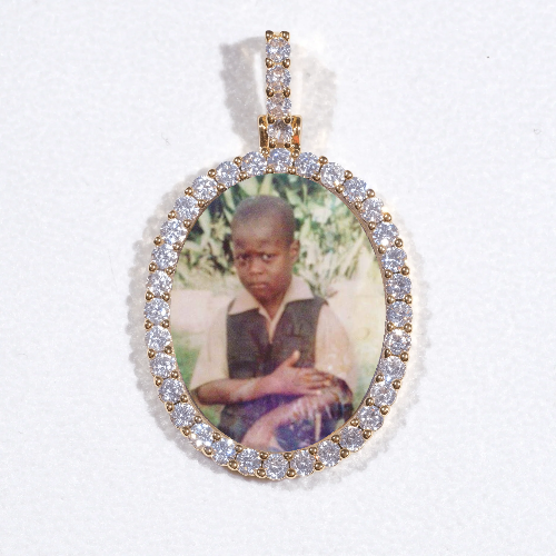 3D Oval Custom Picture Pendant