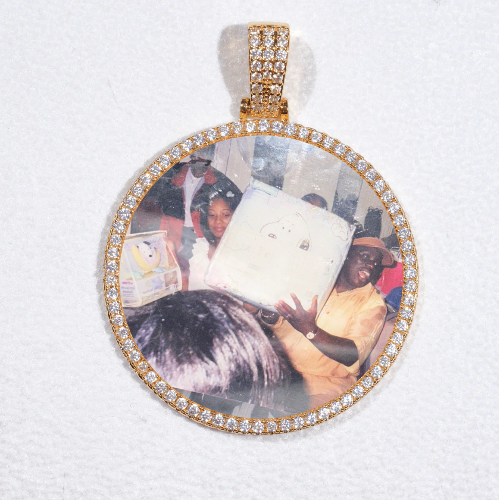 MEDIUM 3D CIRCLE CUSTOM PICTURE PENDANT
