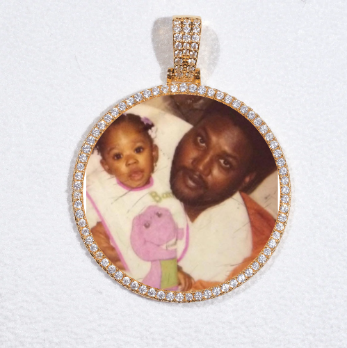 MEDIUM 3D CIRCLE CUSTOM PICTURE PENDANT