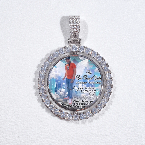 3D Spinning 2-Faced Custom Picture Pendant