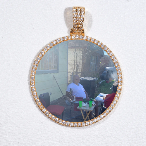 MEDIUM 3D CIRCLE CUSTOM PICTURE PENDANT