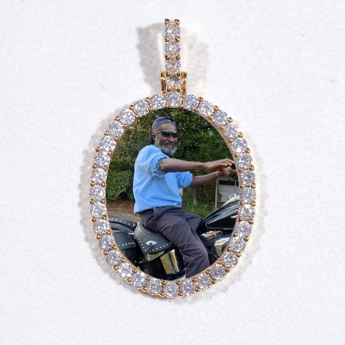 3D Oval Custom Picture Pendant