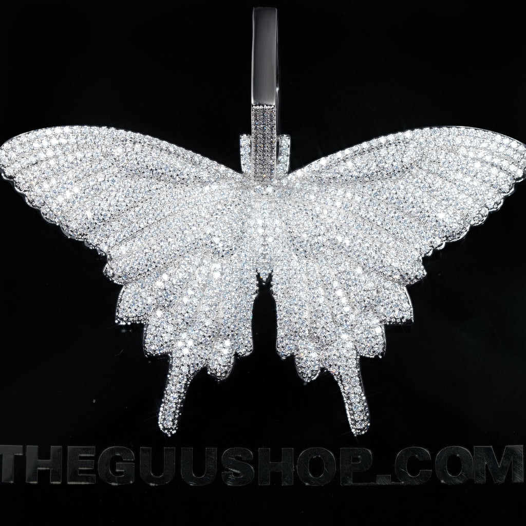 18K Gold-Plated Micro-inlay AAA CZ Butterfly Pendant Necklace