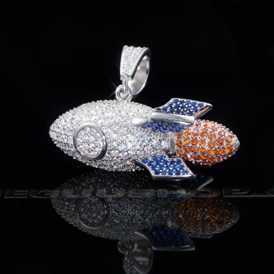 Solid .925 Silver Rocket Necklace