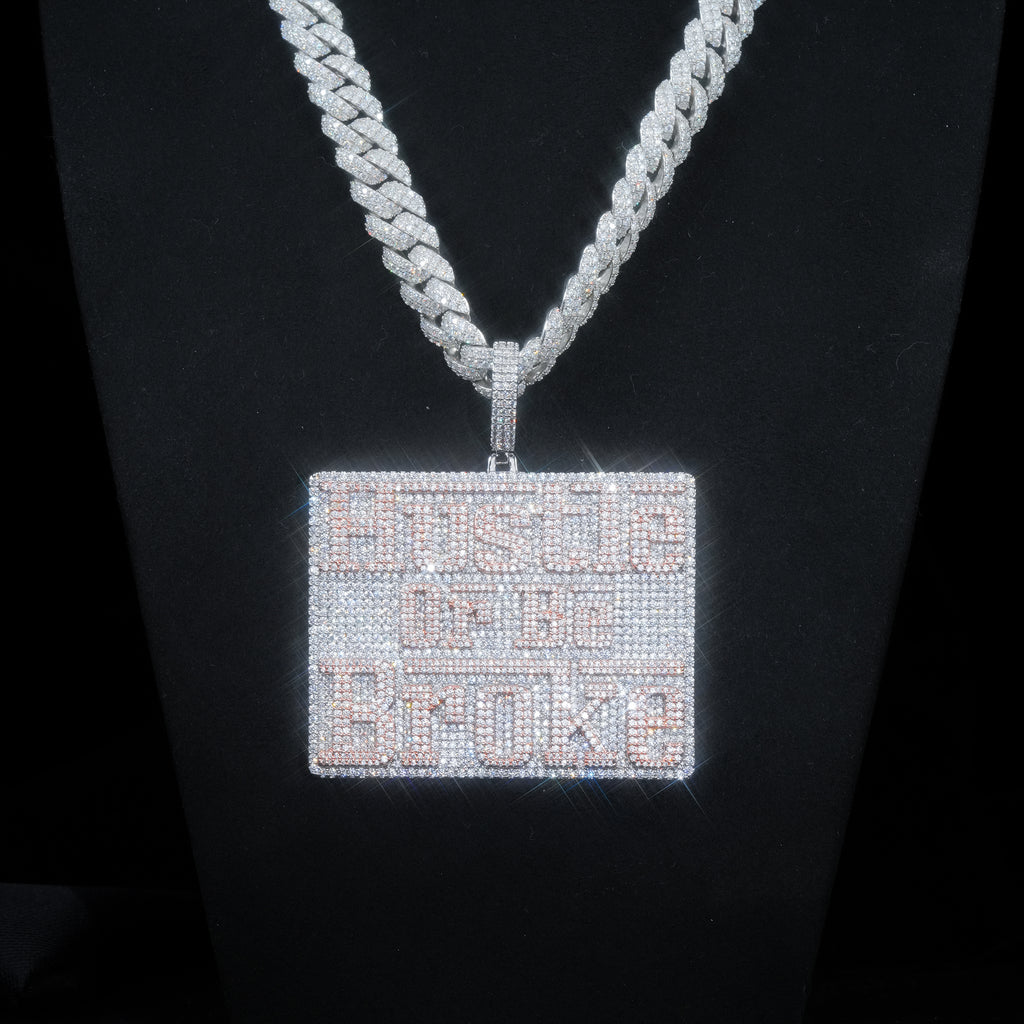 HUSTLE OR BE BROKE  ICED NECKLACE