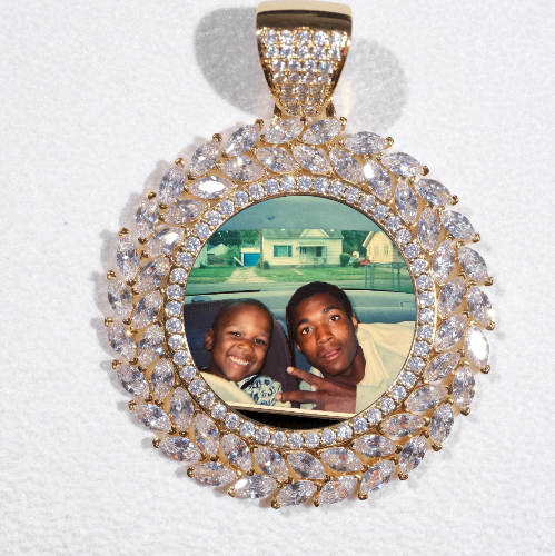 Large 3D Wheat Ear Custom Picture Pendant