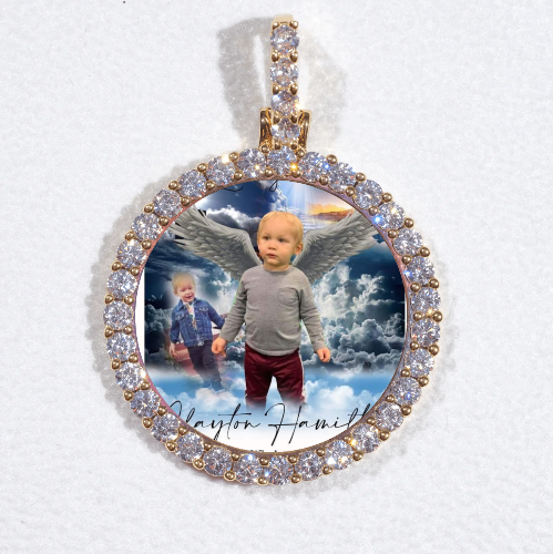 3D CIRCLE CUSTOM PICTURE PENDANT SMALL SIZE