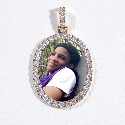 3D Oval Custom Picture Pendant