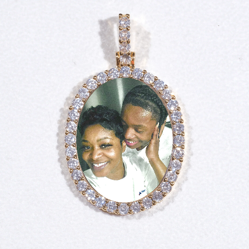 3D Oval Custom Picture Pendant