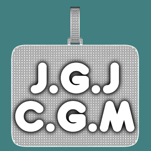 CUSTOM LETTER NECKLACE 3D BIG SQUARE