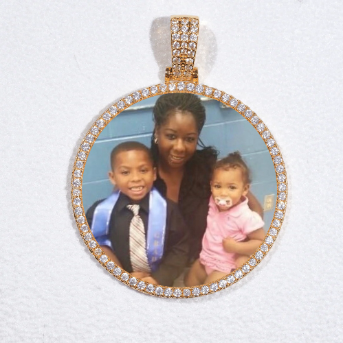 MEDIUM 3D CIRCLE CUSTOM PICTURE PENDANT