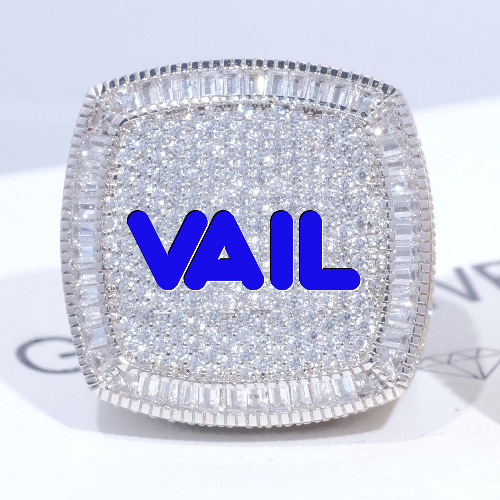 CUSTOM LETTER 3D ICED RING