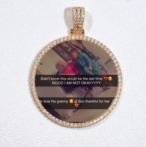 MEDIUM 3D CIRCLE CUSTOM PICTURE PENDANT