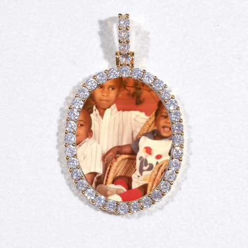 3D Oval Custom Picture Pendant