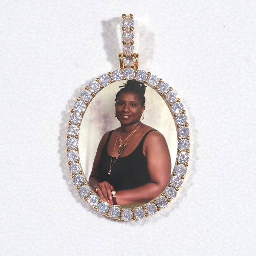 3D Oval Custom Picture Pendant