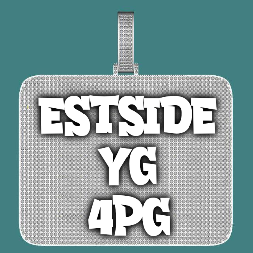 CUSTOM LETTER NECKLACE 3D BIG SQUARE
