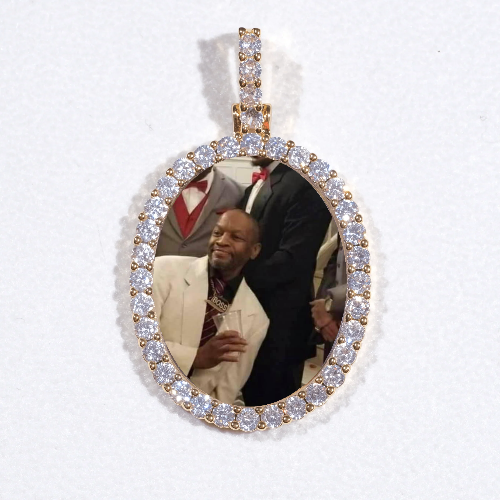 3D Oval Custom Picture Pendant