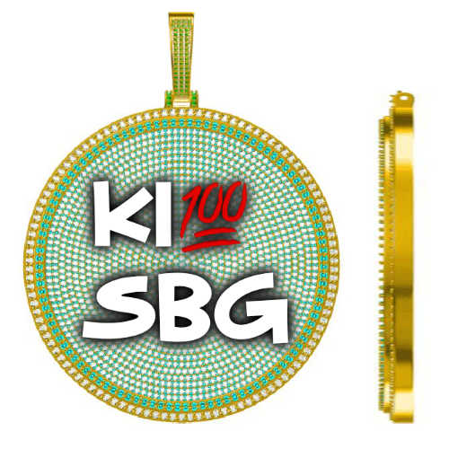 CUSTOM LETTER NECKLACE 3D BIG DISC