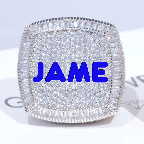 CUSTOM LETTER 3D ICED RING