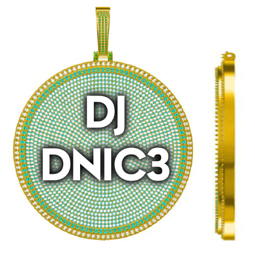 CUSTOM LETTER NECKLACE 3D BIG DISC