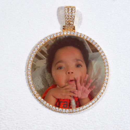 MEDIUM 3D CIRCLE CUSTOM PICTURE PENDANT