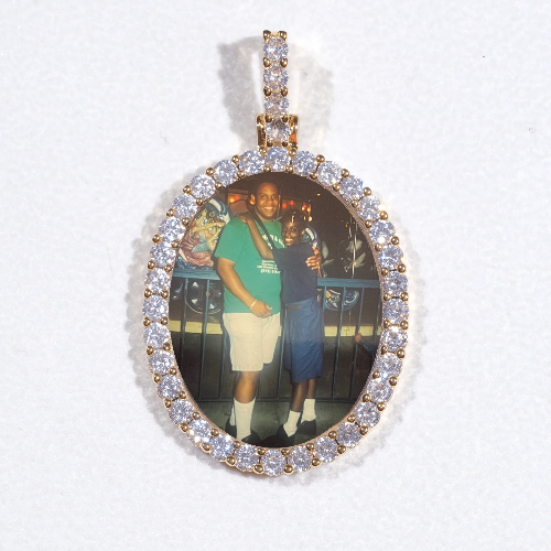 3D Oval Custom Picture Pendant