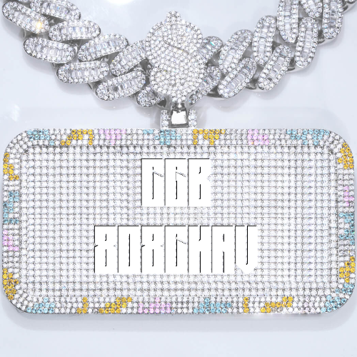 CUSTOM LETTER NECKLACE 3D COLORFUL SQUARE