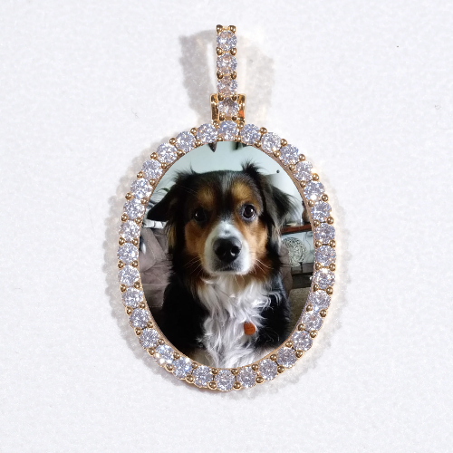 3D Oval Custom Picture Pendant