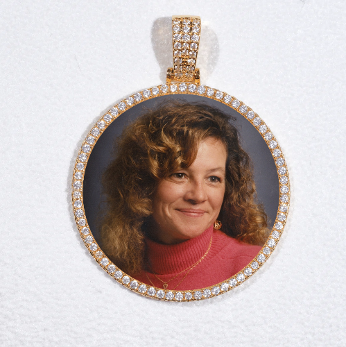 MEDIUM 3D CIRCLE CUSTOM PICTURE PENDANT