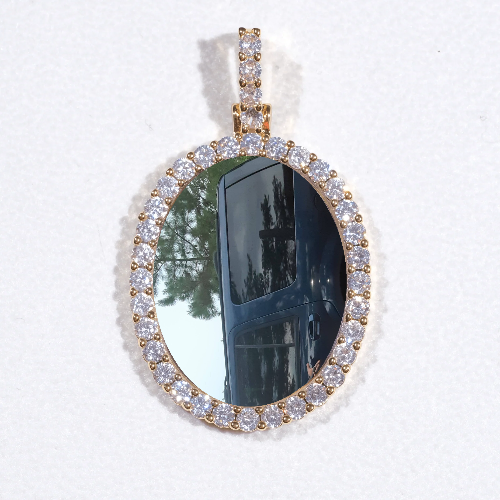 3D Oval Custom Picture Pendant