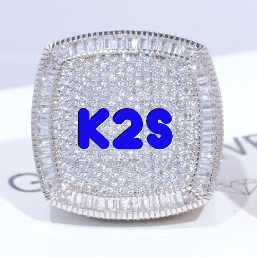 CUSTOM LETTER 3D ICED RING