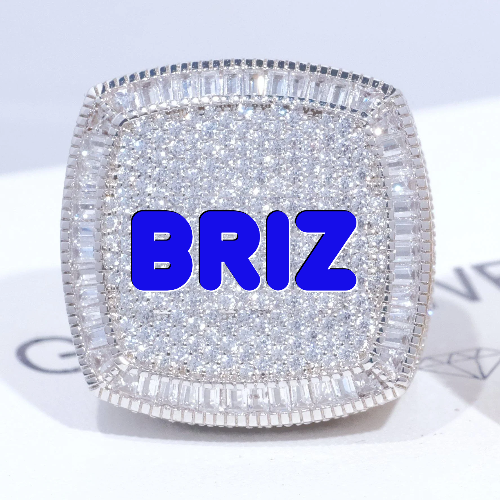 CUSTOM LETTER 3D ICED RING