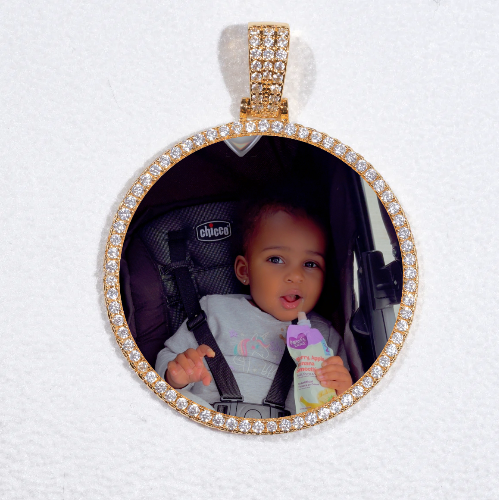 MEDIUM 3D CIRCLE CUSTOM PICTURE PENDANT