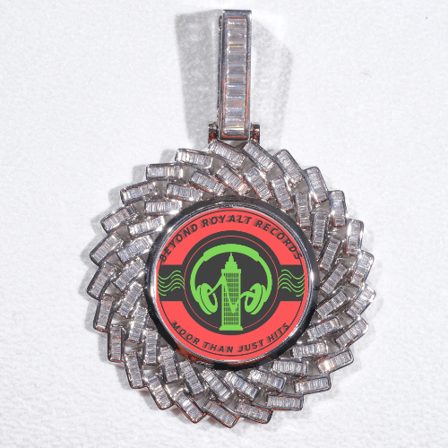 Large 3D Baguette Custom Picture Pendant