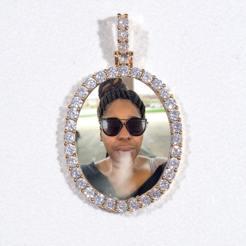 3D Oval Custom Picture Pendant
